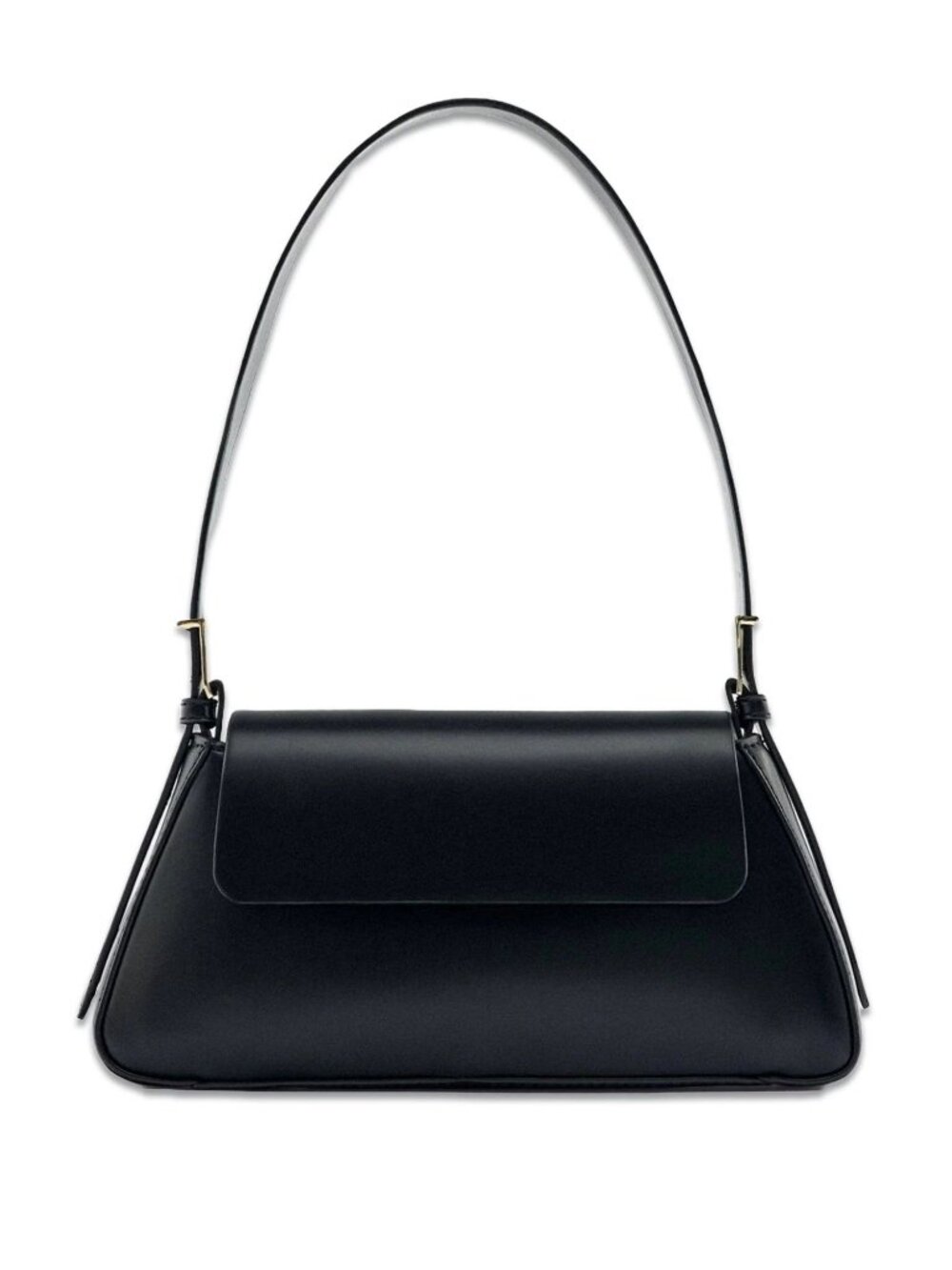 Zara Black Structured Mini Shoulder Bag Minimalist